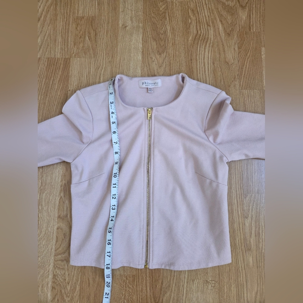🌹 PHILOSOPHY 🌹 Ponte Zip Pink Front Jacket - (XSP) - Picture 12 of 16